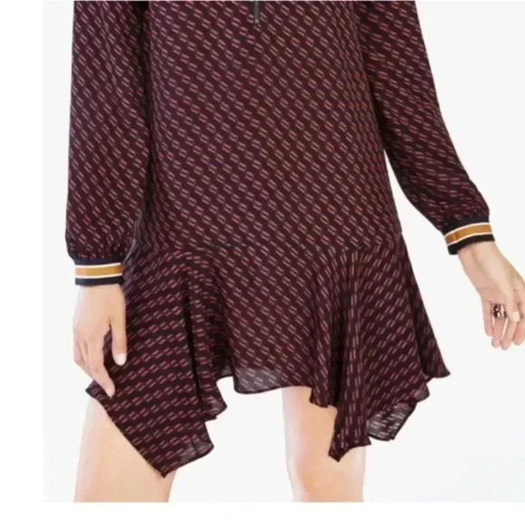 BCBGMaxAzria Drew Dress Geometric Print Front Zip Sz XXS - Picture 2 of 16